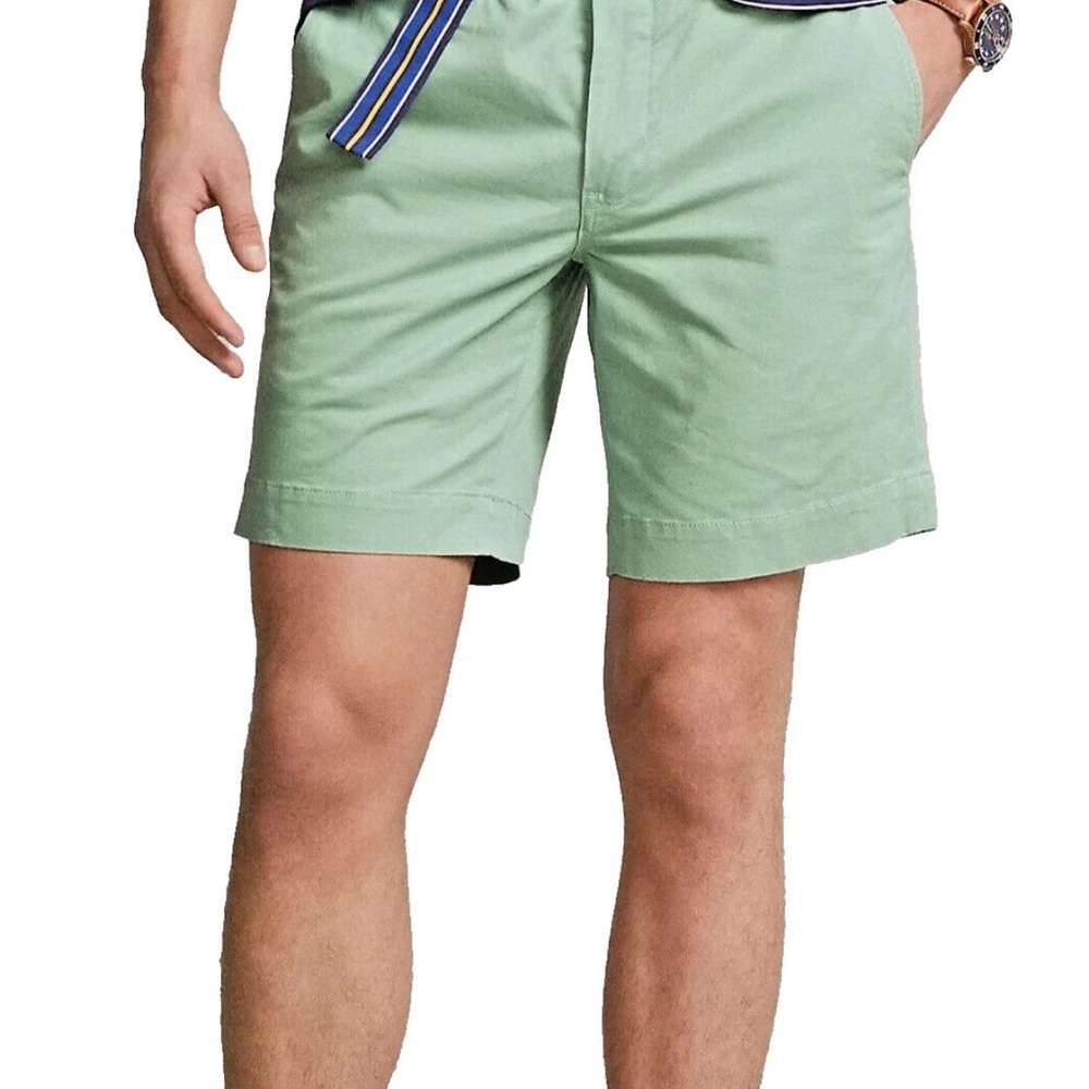 Ralph Lauren Mint Green Classic Flat Front Shorts 9” Normcore Shorts Men’s 38